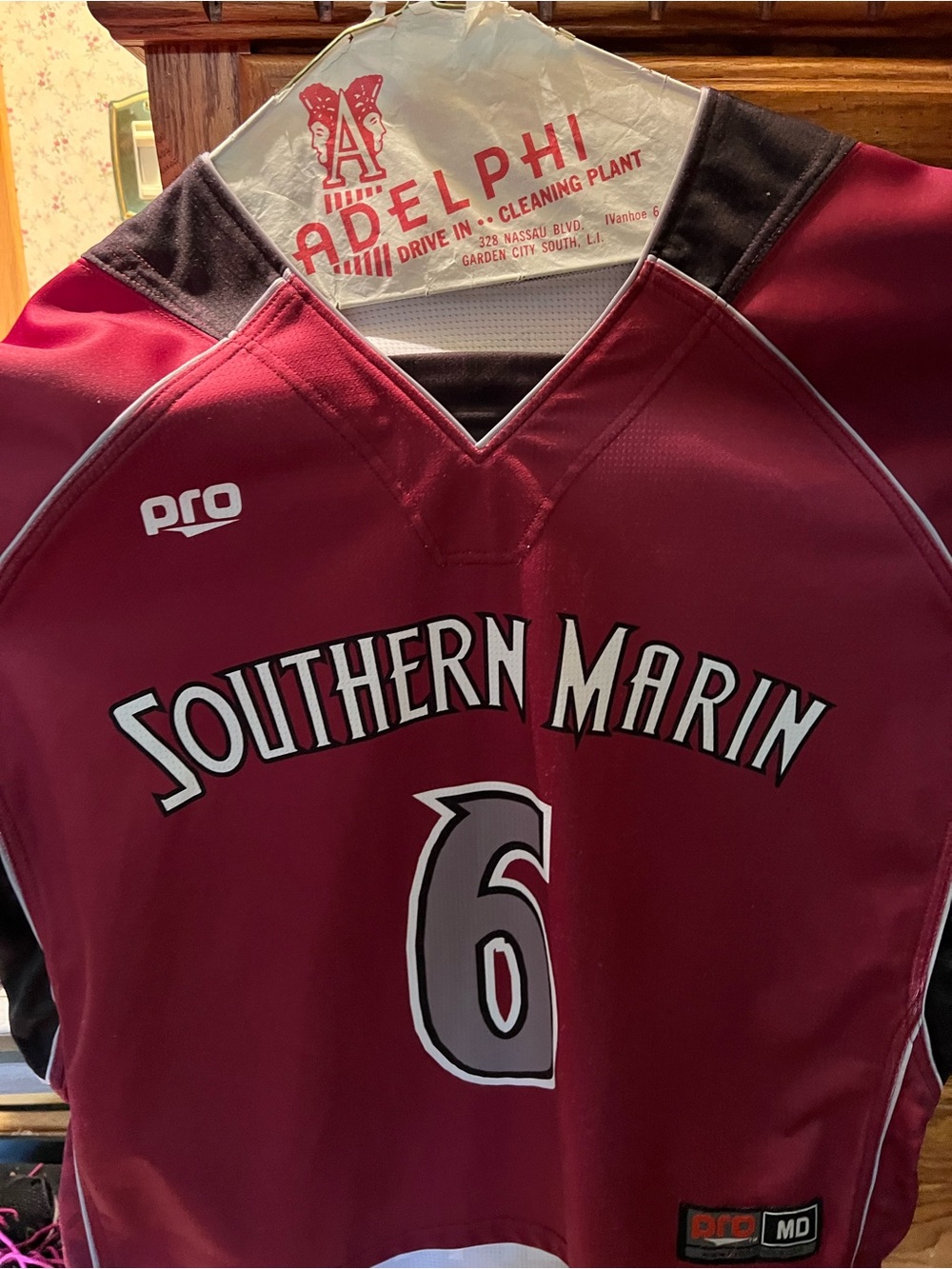 Southern Marin #6 Maroon Team Jersey